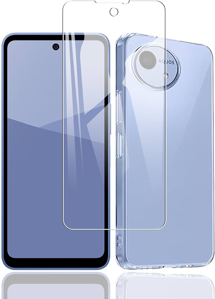Amazon.co.jp: 対応 Aquos Wish 5 ケース【1枚ガラスフィルム+1個TPU
